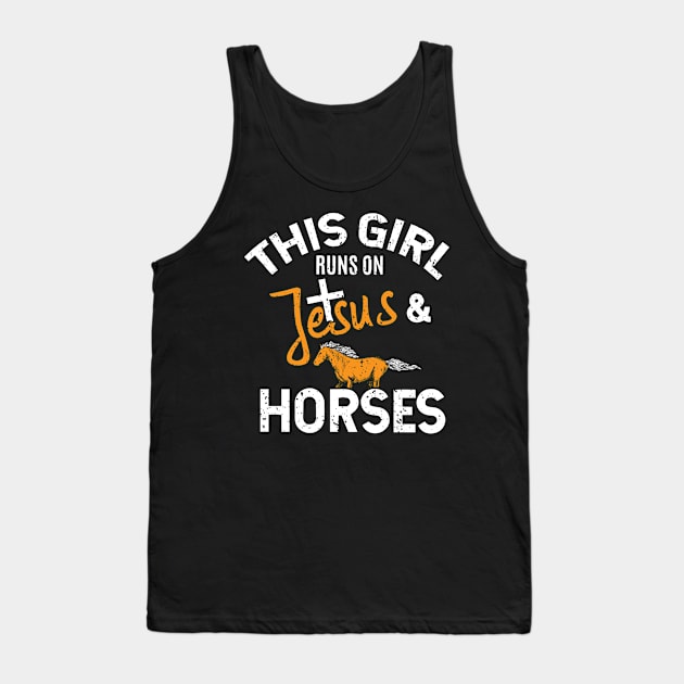 Cute Horse, Horse Lover, Equestrian And Christian Gift Tank Top by Wicked Zebra